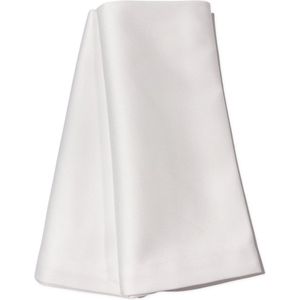 12 Witte damast servetten (Hotelkwaliteit: 250 gr/m2) - 100% katoen