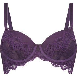 Hunkemöller Dames Lingerie Niet-voorgevormde beugel bh Sienna - Paars - maat E80
