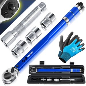 MASKO - Momentsleutelset - 6-delig - Inclusief Opzetstukken en Transportbox