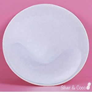 SilverAndCoco® - BH pads / dames vullingen / padding vulling push up / ademend / cups wasbaar herbruikbaar - 2 stuks (1 paar) - Rond Wit