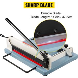 ShopEighty8 - Papiersnijder - Papiersnijder Handmatig -Industiele Papier snijmachine - Guillotine Trimmer - Met Mes Beveiliging - 0.4 Tot 3.5CM - 500 Vel - A3/4/5 - Wit/Grijs