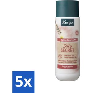 5 x Kneipp - Douchecrème - Silky Secret - 200 ml - Gevoelige Huid - Droge Huid - Zeepvrij - PH-huidneutraal - Verzorgende Geur