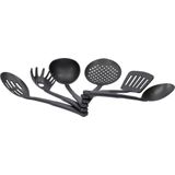 Keuken Set - 6 Stuks Keukengerei - Keuken accessoires - Keukenset - Zwart