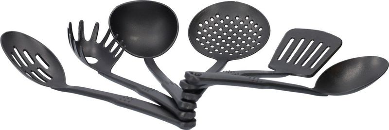 Keuken Set - 6 Stuks Keukengerei - Keuken accessoires - Keukenset - Zwart
