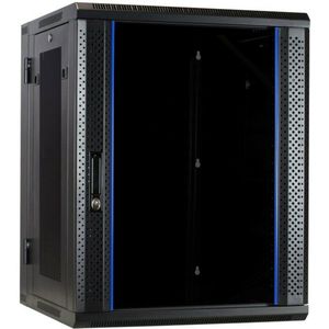 DSIT - 15U Wandkast - Serverbehuizing - 600x600x770mm - Kantelbaar met Glazen Deur en Geperforeerde Zijwanden
