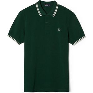 Fred Perry M3600 polo twin tipped shirt - heren polo Ivy / Snow White - Maat: XXL
