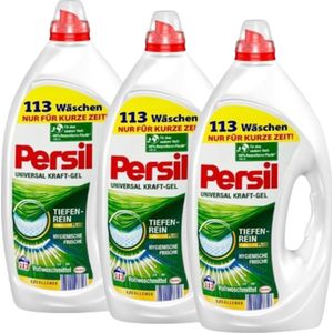 3x Persil Vloeibaar Wasmiddel Professional Gel Universal 16.95 liter 339 wasbeurten Megafles