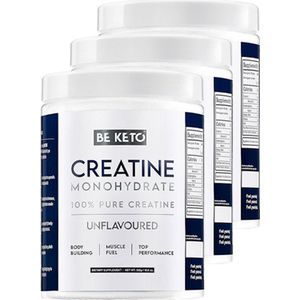 Be Keto | Creatine Monohydrate | 3 stuks | 3 x 300 gram