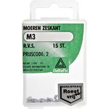 Deltafix - Moer Zeskant - RVS - 15 Stuks