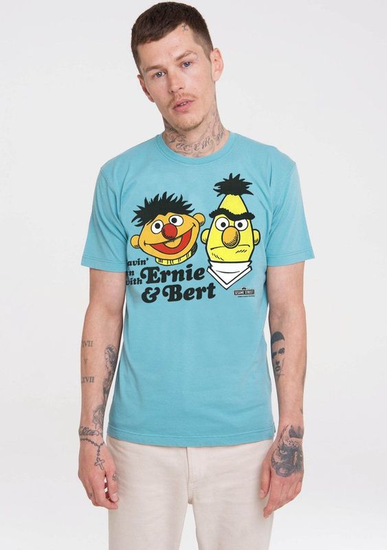 Logoshirt - T-Shirt - Sesamstraat - Ernie & Bert - Havin' Fun
