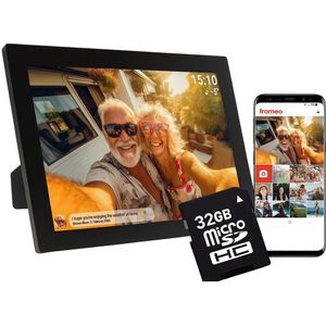 Denver Digitale Fotolijst 10,1 inch - Frameo app + 32GB Micro SD - Wifi Fotolijst - horizontaal en verticaal - Digitale Fotolijsten Fotokader - Touch Screen - HD