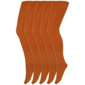 Meisjes panty's | 100 denier | Merk: Yellow Moon | Maat: 98 t/m 176 | Kleur: Licht bruin | 5 Paar