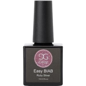 Gelzz Easy BIAB Ruby Silver - Glitter - - 15ml - Vegan