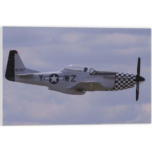WallClassics - PVC Schuimplaat- Zweefvliegtuig in de Lucht - 60x40 cm Foto op PVC Schuimplaat