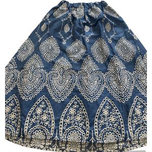 Jeans rok, broderie, one size