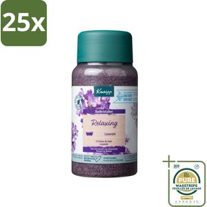 25 x Kneipp - Badzout - Badkristallen - Lavendel - 600 g - Grootverpakking - Badkristallen Lavendel - Ontspanning Bad - Thermaal Zout - Badzout - Kalmerend Bad