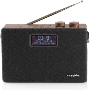 Nedis Draagbare Radio DAB+ Draagbare Radio DAB+ Bluetooth - Bruin/Zwart