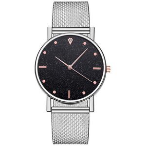 Modern Dames Horloge Zilver & Zwart • Fashion • Rosegold • Roze • Zwart • Zilver • Rood • Blauw • Groen