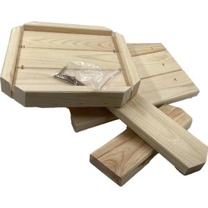 GARDEN SPIRIT Vogelvoederhuisje bouwpakket 30 x 30 x 27 cm 4-delig