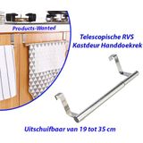 3-StuksTelescopische RVS Kastdeur Handdoekrek