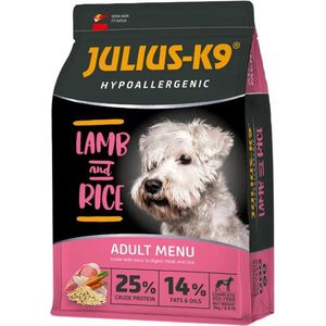 Julius-K9 - Lamb & Rice - Hypoallergeen hondenvoer voor volwassen honden - hondenbrokken op lam & rijst basis - geschikt voor alle rassen - 12kg