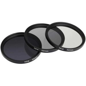 52mm Lens Filter Set Professional Edition, inclusief CPL, UV, FL-D (UV, Polarized, Fluorescent) universele cameralens + filterpakket