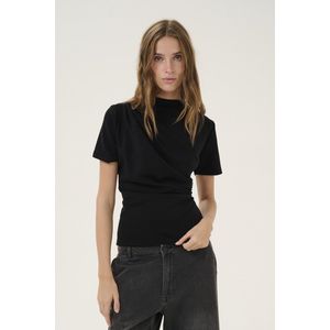 My Essential Wardrobe Hellemw Tee Tops & T-shirts Dames - Shirt - Zwart - Maat L