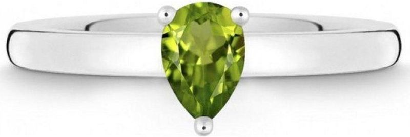Quinn - Sorellina - Ring - Wit - Peridoot - 6x4mm - Druppelvorm