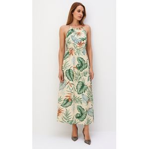 Hailys- Dames zomer jurk - Maxi REGULAR FIT - floral tropisches Palmblad print