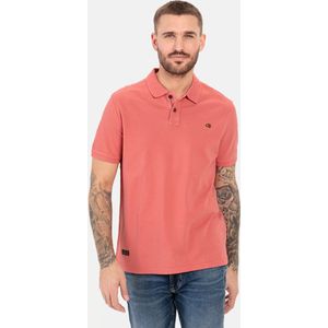 camel active Piqué poloshirt van gecertificeerd organic cotton - Maat menswear-S - Rood