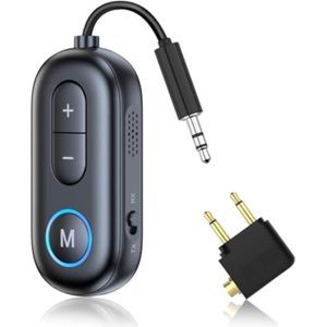 Bluetooth-transceiver 2 in 1, Bluetooth-transceiveradapter 5.4, 3,5 mm audiotransceiver voor vliegreizen, tv, sportschool, tablet