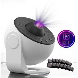 Klikkopers® - 13-in-1 Projectorlamp - 2024 Editie - Sterren Projector - Galaxy Projector - Sterrenhemel Projector - Planetarium Projector - Zonnestelsel - Sky Projector - Maan - Moon - Sterrenhemel Projector - Starry Projector Light