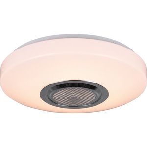 LED Plafondlamp - Torna Niamy - 10W - Bluetooth Luidspreker - RGBW - Dimbaar - Afstandsbediening - Rond - Mat Wit