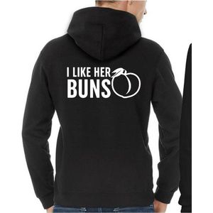Buns & Guns Hoodie (I Love Her Buns - Maat M)