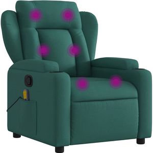 vidaXL - Massagestoel - Donkergroen - Handmatige Relaxfunctie - Vibratiefunctie