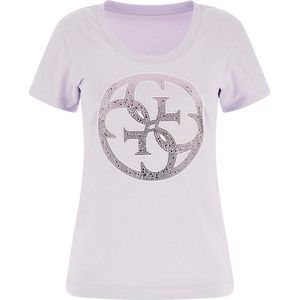 Guess SS CN 4G Logo Tee Dames T-Shirt - Lila - Maat S