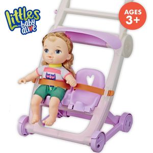 Hasbro Littles Baby Alive Pop + Wandelwagen en Accessoires Assorti