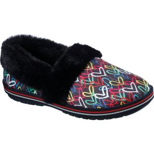 Skechers - BOBS Too Cozy - Pantoffels - Hartjesprint - Microvezel - Kunstenaarscollaboratie met James Goldcrown