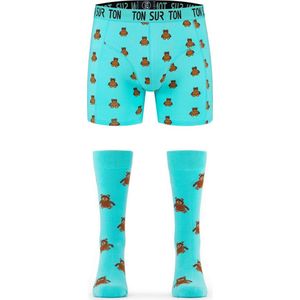 Theodore - Boxershort Heren - Cadeau voor Mannen - Kerstcadeau - Sokken en Boxershort