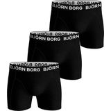 Bjorn Borg Sammy jongens boxershorts - 3-pack - zwart - maat 170