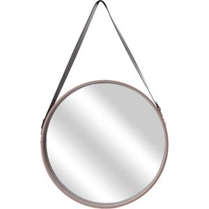 Home Deco - Ronde spiegel met Beige omlijsting
