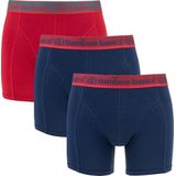 Comfortabel & Zijdezacht Bamboo Basics Rico - Bamboe Boxershorts Heren (Multipack 3 stuks) - Onderbroek - Ondergoed - Rood & Navy - L