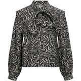 Object Blouse Objalose Top E Wi 25 23048665 Cloud Dancer/black Dames Maat - W36