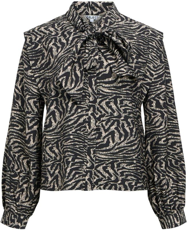 Object Blouse Objalose Top E Wi 25 23048665 Cloud Dancer/black Dames Maat - W36