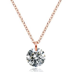 Dames ketting Cilla Jewels Edelstaal Verguld Rose Zirkoon