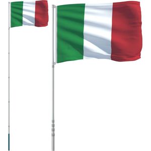vidaXL-Vlag-met-vlaggenmast-Italië-5,55-m-aluminium