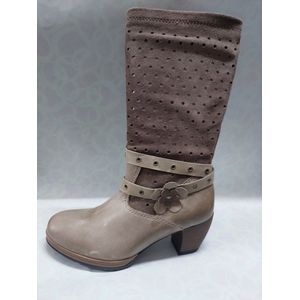 WOLKY 7980 / Sisa / laarzen met bloemen / grijs / maat 37