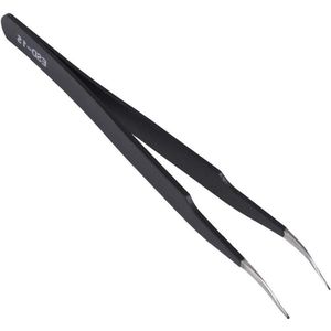 JGS Premium - Antistatisch pincet ESD 15 voor precisie wimperverzorging en elektronica - Roestvrij staal Zwart 45