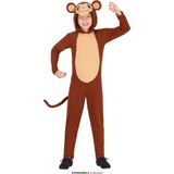 Guirca - Aap & Gorilla & Baviaan & King Kong Kostuum - Jaap De Grappige Kleine Aap Kind Kostuum - Bruin - 3 - 4 jaar - Carnavalskleding - Verkleedkleding