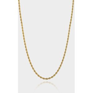 Rope Ketting 3 mm - Gouden Schakelketting - 60 cm lang - Ketting Heren - Olympus Jewelry